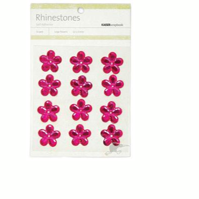 Kaisercraft-Large Hot Pink Flower Rhinestones